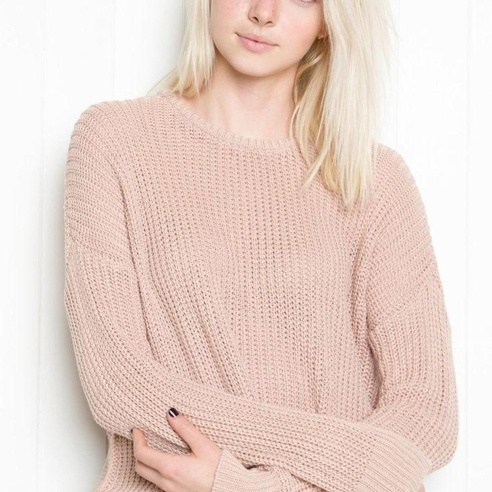 Brandy Melville Pink Bronx Sweater - Picture 2 of 6